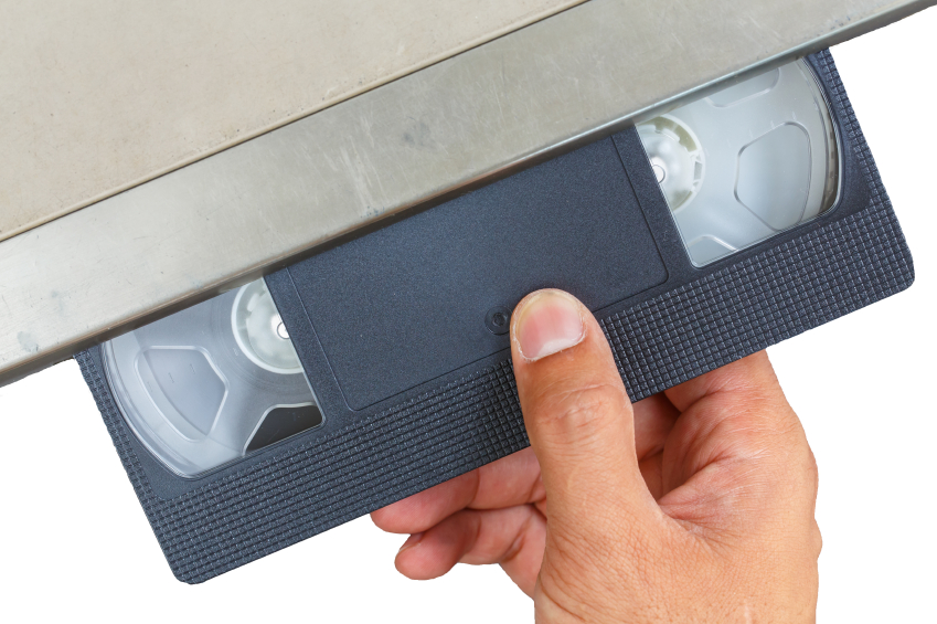 VHS Tape in a VCR Player